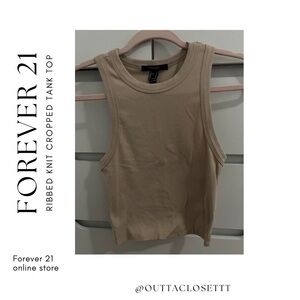 Forever 21 ribbed knit cropped tank top